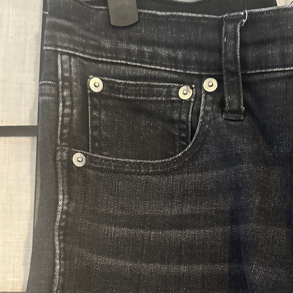 J. Crew Denim 9” Vintage Straight Distressed Black Pants Size 27 Re-Imagined - Picture 5 of 9